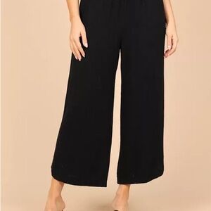 Petal & Pup Eleanor high wasted Black Wide-Leg Pants